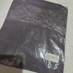 九鬼さんの発熱うるおいレーシーハイネックインナー　3L　　チャコール