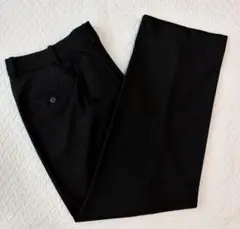 ユニクロ　UNIQLO タックワイドパンツ　ブラック　丈長め　XS
