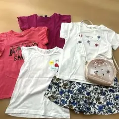女児　Tシャツ　ショートパンツ　ショルダーバッグ　まとめ売り　120cm