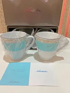 ☆新品未使用☆ ノリタケ　ハミングブルー　マグ　ペアセット