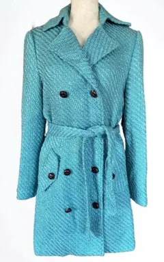 新品❤️MAX MARA❤️ターコイズ ダブルブレスト ウールコート★イタリア♪♪♪