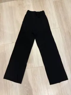 ユニクロ　UNIQLO　ウォッシャブルニットリブパンツ　黒　ブラック　Sサイズ