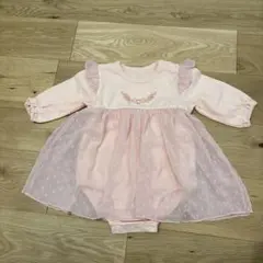 baby nest ピンク フリルロンパース 3-6ヶ月