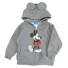 古着 子供服 ミッキーマウス ジップパーカー 110 Disney