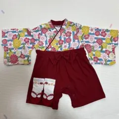 袴ロンパース　80 女の子　足袋ソックス　セット
