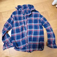 UNIQLO キッズ チェック柄長袖シャツ 164-12