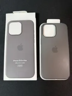 iPhone 16 Pro Max Apple 純正 シリコンケース グレー