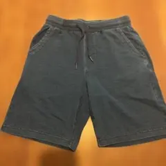 デニム色のスウェット地ハーフパンツ Sサイズ