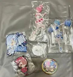 Re:ゼロ レム・ラム バニーガーアクリルスタンド等 5点セット