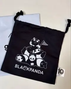 【新品未使用】　グラニフコラボ　イオン×ブラックパンダ　巾着ポーチ