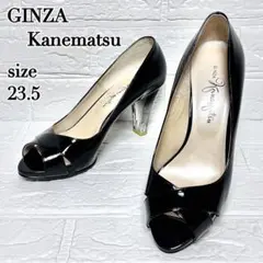 GINZA Kanematsu / 銀座かねまつ オープントゥ エナメル ヒール