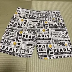 美品 パーリーゲイツ ハーフパンツ 短パン 総柄 白 紺 黒 XL〜XXL相当