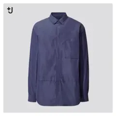 美品 UNIQLO+J スーピマコットンオーバーサイズシャツ（長袖）S