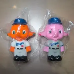 [非売品]　サトちゃん、サトコちゃん　ドジャース人形　貯金箱