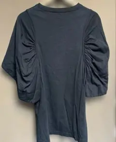 ボリュームスリーブ 半袖Tシャツ ブラックのサムネイル