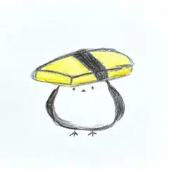 【505】【シマエナガの絵】オリジナルアナログ手描きイラスト原画　自作創作アート