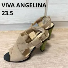 VIVA ANGELINAビバアンジェリーナ　サンダル　ベージュグリーン23.5のサムネイル