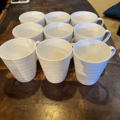 美品　ホワイト マグカップ 9個セット
