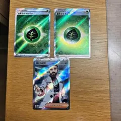 ポケモンカード 基本草エネルギー 博士の研究 3枚セットのサムネイル
