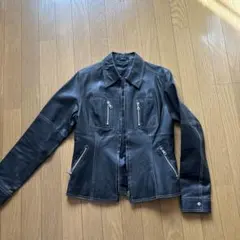 COMME CA ISM 黒レザージャケット L