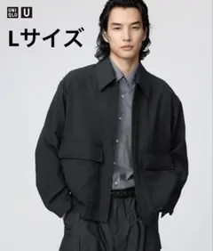 【新品】UNIQLO U ショートブルゾン ブラック Lサイズ 2026