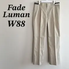 Fade Luman スラックス W88 ベージュ チノパン タックパンツ