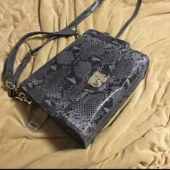 コールハーン　本革ショルダーバッグ　ハンドバッグ　2way  パイソン　蛇柄