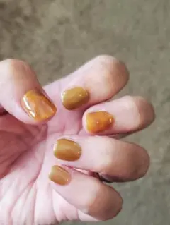ブラウン系マーブルネイルチップ10個セット
