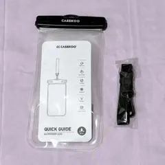 スマホ 防水ケース クリア × ブラック 顔認証 最大6.7インチ対応