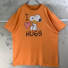 00年ヴィンテージ ピーナッツ Tシャツ PEANUT スヌーピー オレンジ