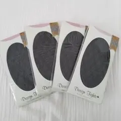 Design Flights チェック柄 ストッキング M-L 4個セット