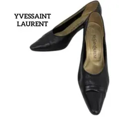 【美品】YvesSaint Laurent パンプス 23cm ブラック 無地
