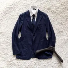 美品 タリアトーレ ラペルピン付き コーデュロイ ジャケット ネイビー 美品 タリアトーレ ラペルピン付き コーデュロイ ジャケット