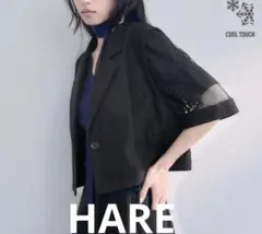新品タグ付き HARE 接触冷感レースキリカエジャケット ブラックのサムネイル