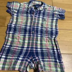 Polo by Ralph Lauren チェック柄ロンパース M