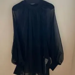 HYKE SHIRRED CHFN ブラウス ブラック サイズ1のサムネイル
