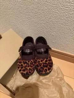 美品　Cienta シエンタ ベロア ストラップシューズ レオパード　22