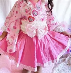 新品❤︎浴衣ドレス❤︎リメイクスカートヒョウ柄❤︎SM140150平成y2k