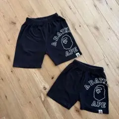 A BATHING APE ハーフパンツ 100㎝と120㎝　2枚セット