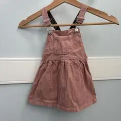 ZARA ピンク コーデュロイ ジャンバースカート 90