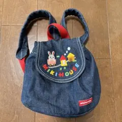 MIKI HOUSE デニムリュック ウサギ刺繍