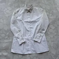 ORIHICA オフィスカジュアル 長袖ブラウス 白 Sサイズ 綿ポリ