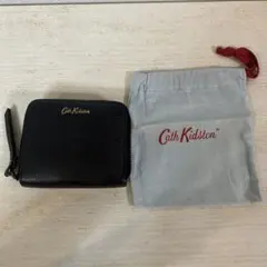Cath Kidston 二つ折り財布 シボ革　ブラックのサムネイル