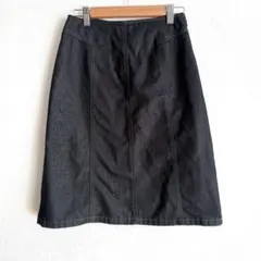 コムサイズム タイトスカート ダークデニム ひざ丈スカート Sサイズ