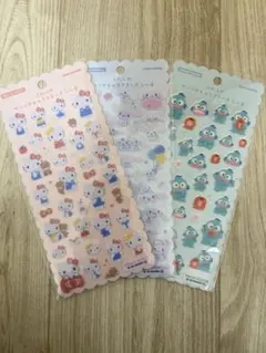 ふわふわサンリオキャラクターズしーる　3種セット