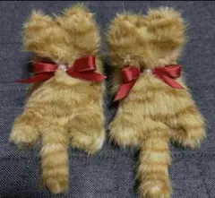 브라운 토라짱 고양이 클립 2개 세트