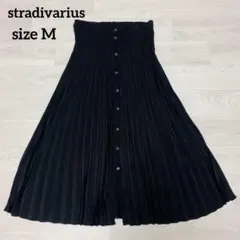 ストラリバリウスstradivarius ロングプリーツスカート　プリーツ　M