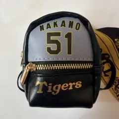 野球 阪神タイガース 中野拓夢 ミニバックパック風ポーチ キーホルダー