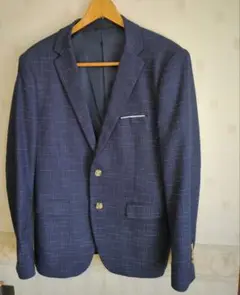 メンズスーツ　ビジネスジャケット　サイズ2XL ネイビー