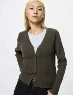 UNIQLO ウォッシャブルニットリブカーディガン